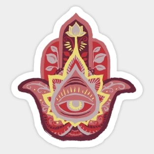 Hamsa Hand - Garnet(January) Sticker